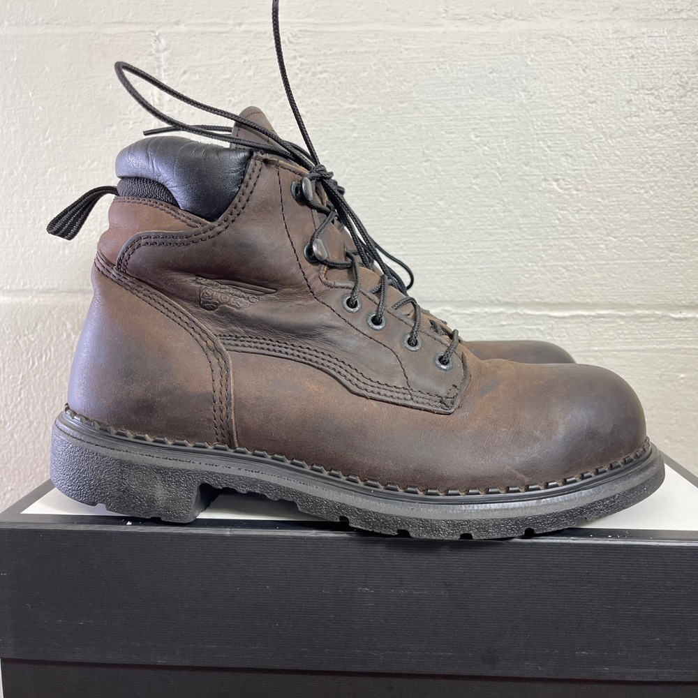 RED WING 4406 Steel Toe Brown Leather Work Boots Waterproof Men's US 9 D/8 UK